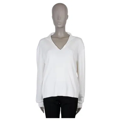 Pre-owned Loro Piana White Silk Cotton 2022 Siena Polo Shirt 46 Xl