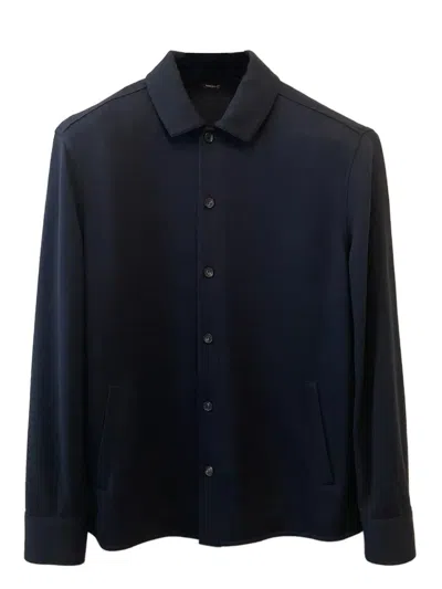 Loro Piana Whitney Button-down Patch-pocket Shirt In Blue