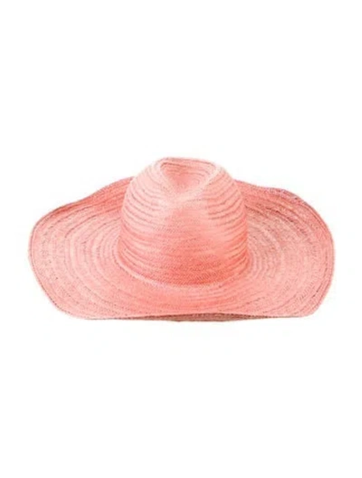 Pre-owned Loro Piana Wide Brim Straw Hat In Pink