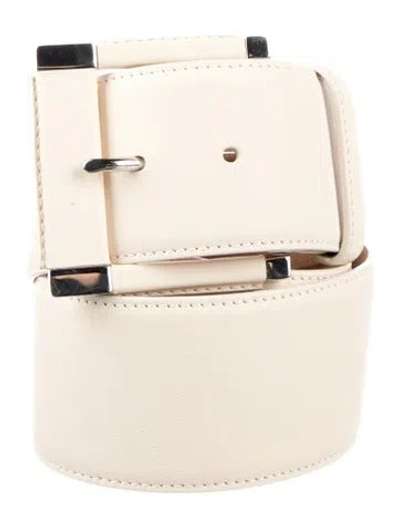 Pre-owned Loro Piana Wide Leather Waist Belt In Neutrals