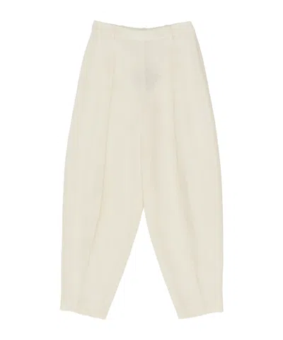Loro Piana Wide-leg Casual Pants In White