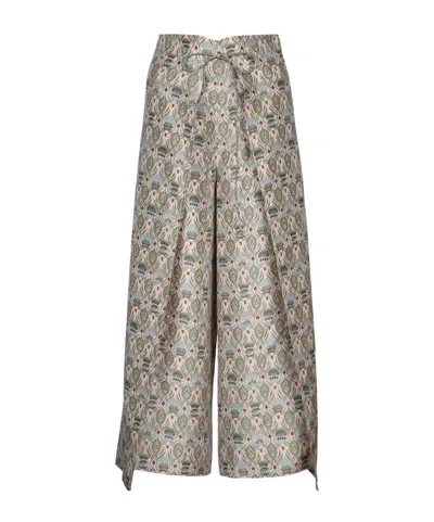 Loro Piana Wide-leg Casual Pants In Gray