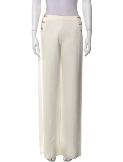 Pre-owned Loro Piana Wide Leg Pants In White