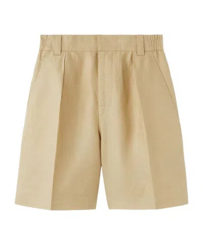 Loro Piana Wide-leg Shorts In Corn Color