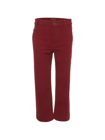 Pre-owned Loro Piana Wide-leg Jeans In Red