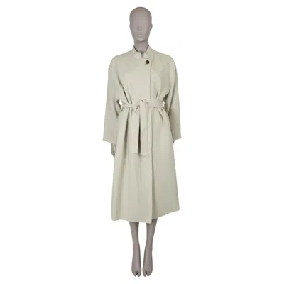Pre-owned Loro Piana Wild Sage Linen 2024 Edvin Belted Coat Jacket 38 Xs In Gray