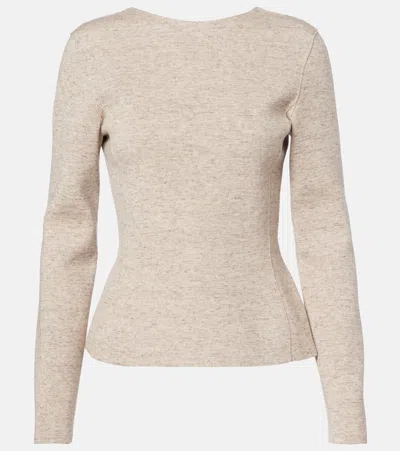 Loro Piana Willow Cashmere, Wool, And Linen Cardigan In Neutral