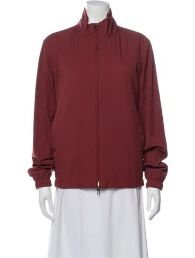 Pre-owned Loro Piana Windjersey Storm System Nylon Jacket In Red