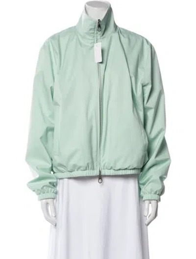 Pre-owned Loro Piana Windmate Green Storm System Nylon Bomber Jacket W/ Tags