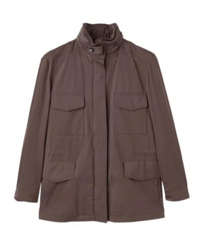 Loro Piana Windmate Zippered Casual Jacket In Brown