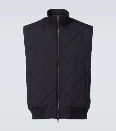Loro Piana Windwish Storm Vest In Blue Navy