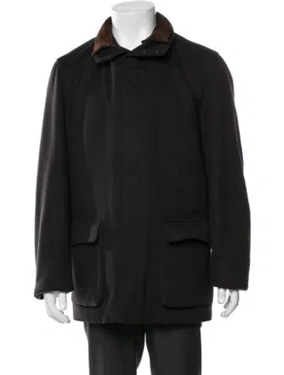 Pre-owned Loro Piana Winter Voyager Cashmere Overcoat In Black