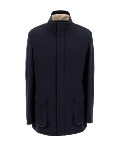 Loro Piana Winter Voyager Over Casual Jacket In Blue