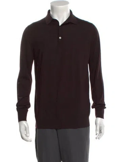 Pre-owned Loro Piana Wish® Virgin Wool Polo Sweater In Black