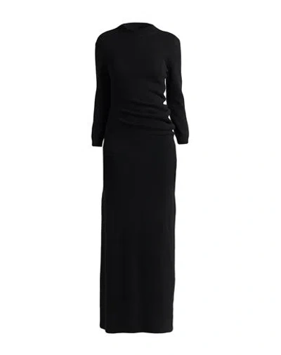 Loro Piana Woman Maxi Dress Black Size 4 Cashmere, Polyamide, Elastane