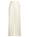 Loro Piana Woman Pants Ivory Size 8 Virgin Wool In White