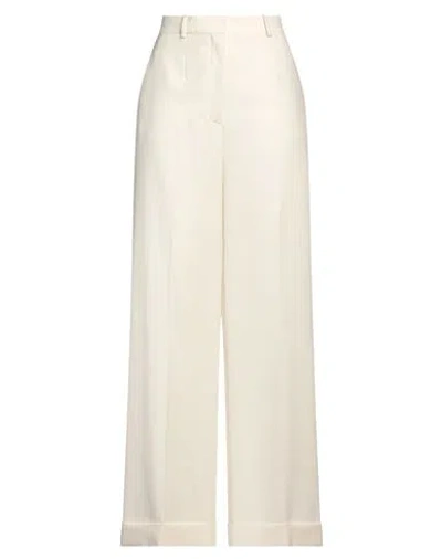 Loro Piana Woman Pants Ivory Size 8 Virgin Wool In White