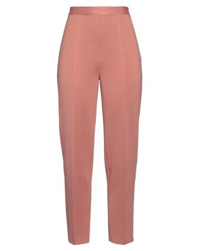 Loro Piana Woman Pants Salmon Pink Size 8 Silk, Cotton