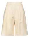 Loro Piana Rupert Pintuck Natural Dyed Linen Shorts In White