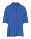 Loro Piana Woman Sweater Blue Size 8 Linen