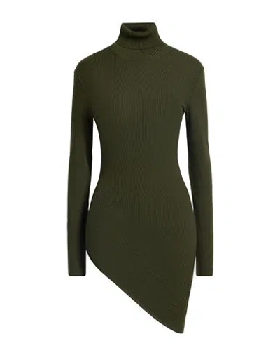 Loro Piana Woman Turtleneck Military Green Size L Virgin Wool In Multi