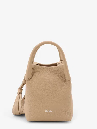 Loro Piana Women Bale Micro Leather Bucket Bag