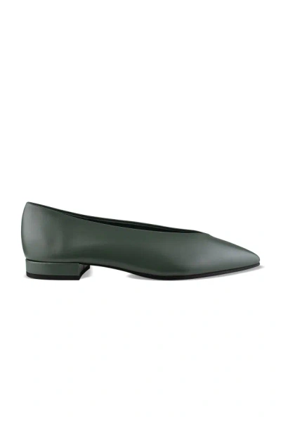 Loro Piana Rebecca Pointed-toe Ballet Flats In Green