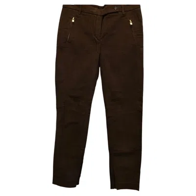 Pre-owned Loro Piana Women's Brown Cotton Pants, Size It 44, Made In Italy