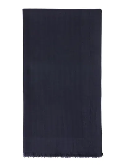 Loro Piana Women's Crest Jacquard Cashmere Maxi Scarf In Blue