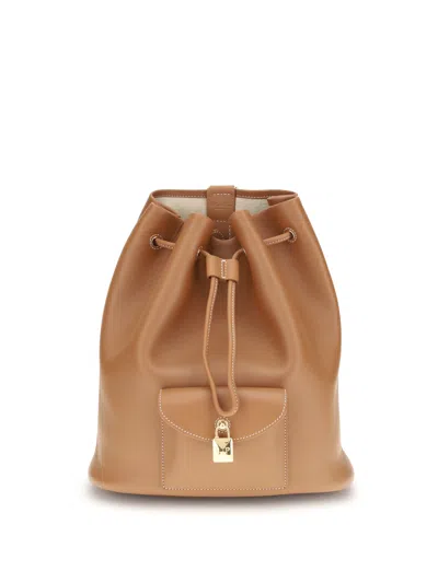 Loro Piana Women Extra Drawstring L27 Backpack In Brown