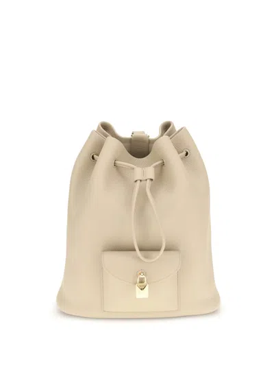 Loro Piana Women Extra Drawstring L27 Backpack In White