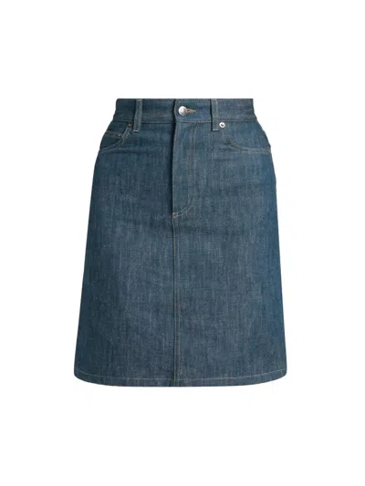 Loro Piana Women's Joanne Denim Skirt In Blue