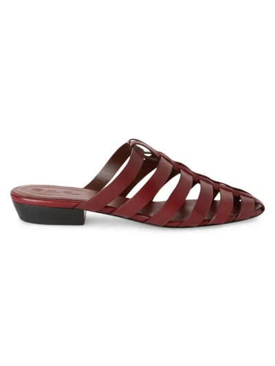 Loro Piana Women's Kaede Leather Sandals In Teapot