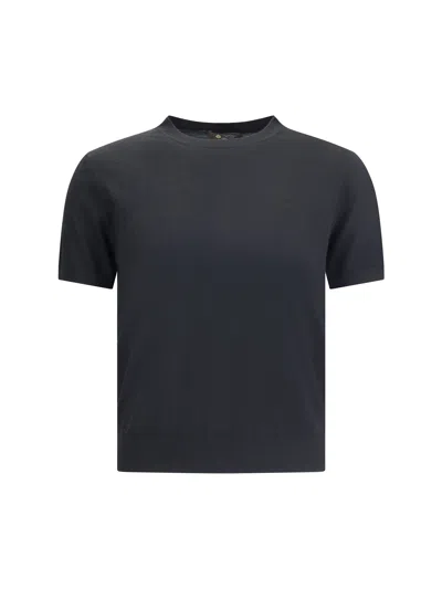 Loro Piana Women Knit T-shirt In Black