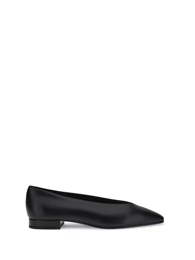 Loro Piana Women Leather Ballerinas In Black