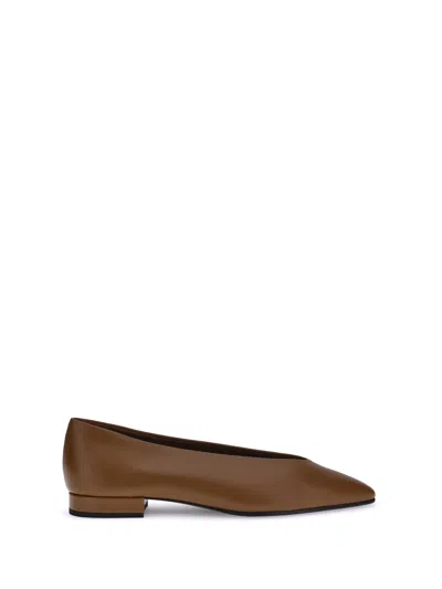 Loro Piana Women Leather Ballerinas In Brown