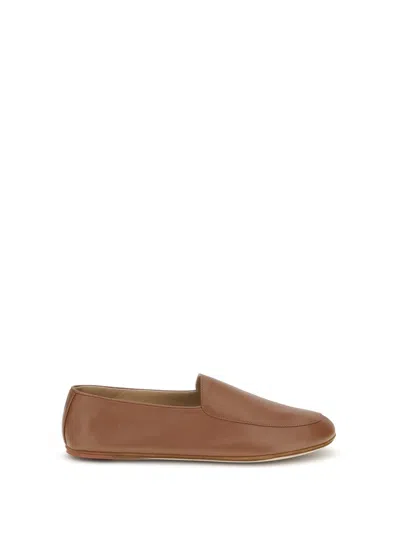 Loro Piana Women Leather Loafers In White