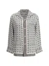 Loro Piana Lian Printed Silk Twill Shirt In Multi