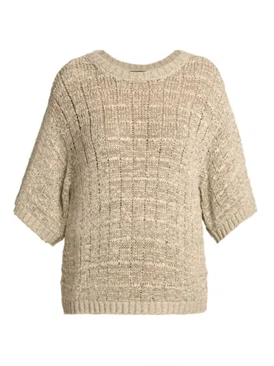 Loro Piana Women's Mc Shikotsu Silk Open-knit Sweater In Star Sand