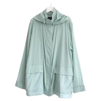 Pre-owned Loro Piana Women's Mint Green Silk Shell Anorak Jacket, Size S, New