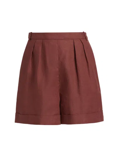 Loro Piana Women's Pawel Linen Shorts In Manioc Root