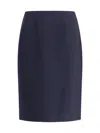 Loro Piana Women Vivian Cashmere Midi Skirt In Blue