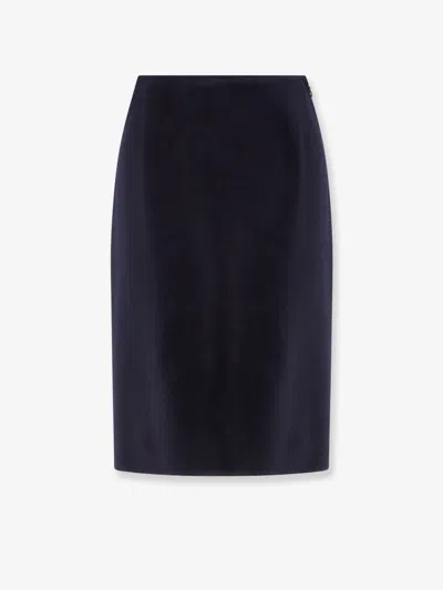 Loro Piana Women Vivian Cashmere Skirt In Blue