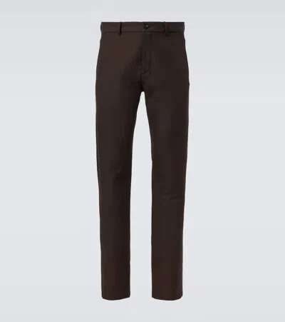Loro Piana Wool And Cotton Straight Pants In Profound Grey