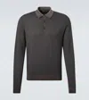 Loro Piana Long-sleeved Buttoned Polo Shirt In Gray