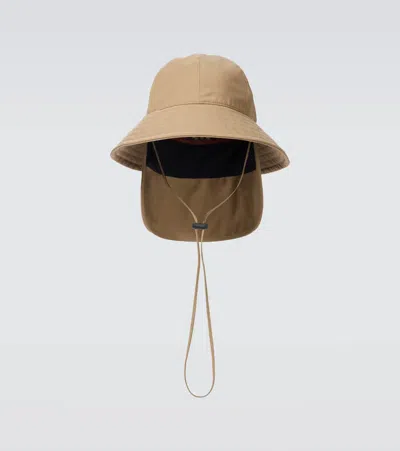 Loro Piana Wool-blend Technical Bucket Hat In Beige