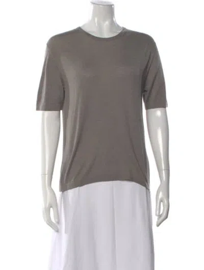 Pre-owned Loro Piana Wool Crew Neck T-shirt In Gray