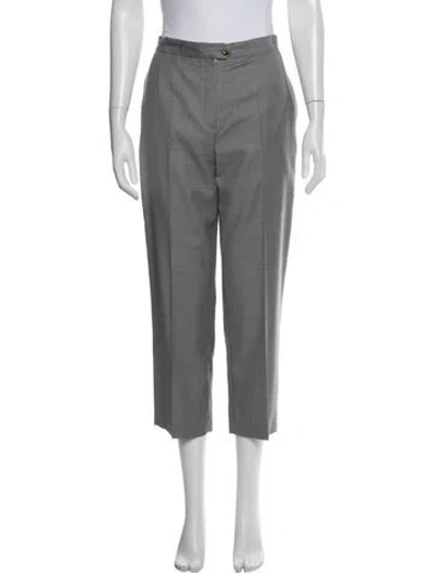 Pre-owned Loro Piana Wool Straight Leg Pants In Gray