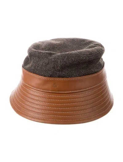 Pre-owned Loro Piana Woven Bucket Hat W/tags In Brown