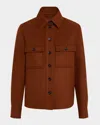 Loro Piana Yannis Cashmere Overshirt In Animal Print